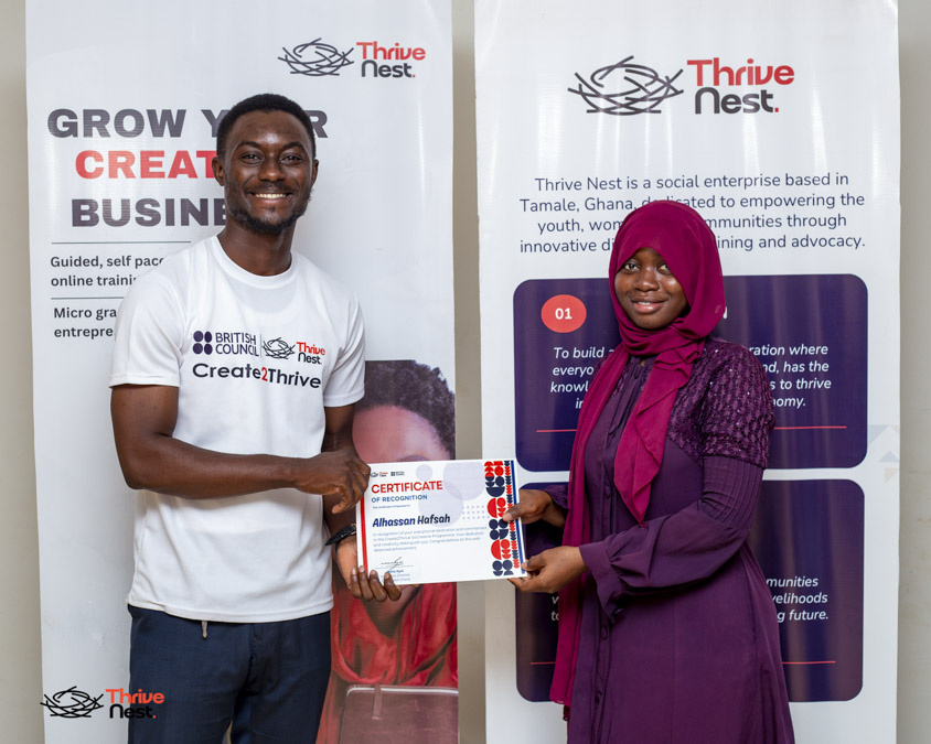 Participant receiving certificate